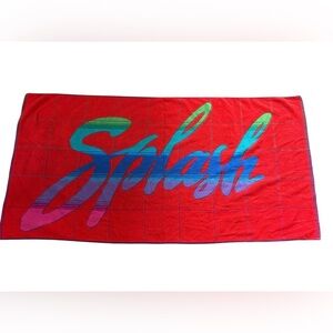 VTG Royal Terry International Cotton Blend SPLASH Beach Towel Brazil 60X30